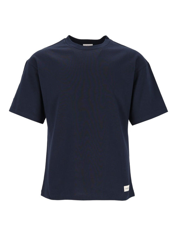 Oversized Cotton By Saint Laurent T-Shirt Blue