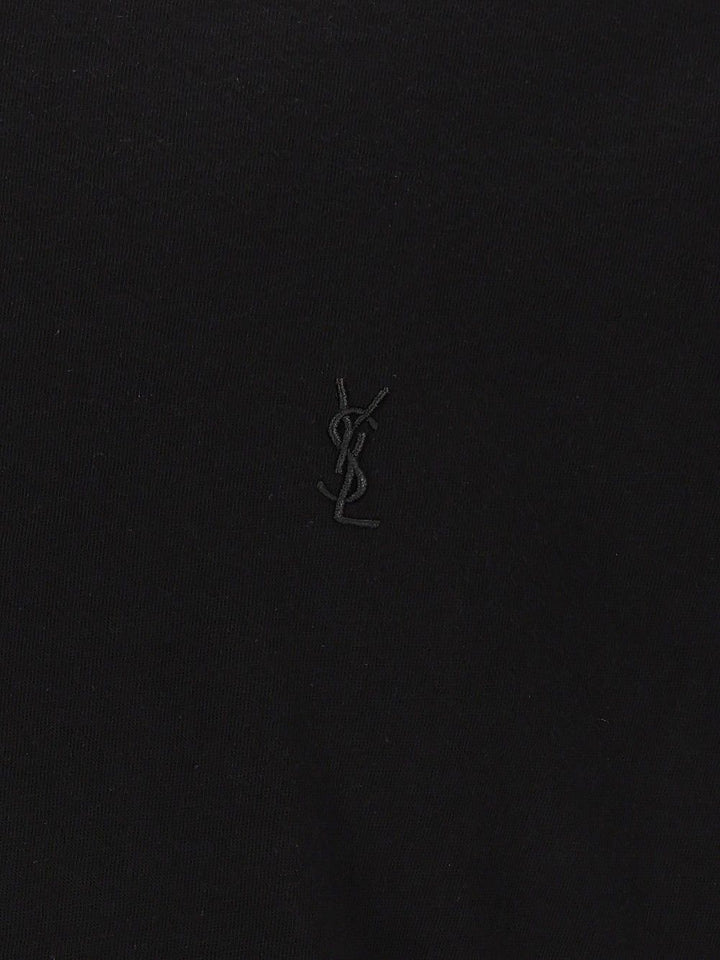 Saint Laurent T Shirt Large Broder T-Shirt - Black | 88a0ee69c630f6b7a8dfc240c7768f2a8caafc17