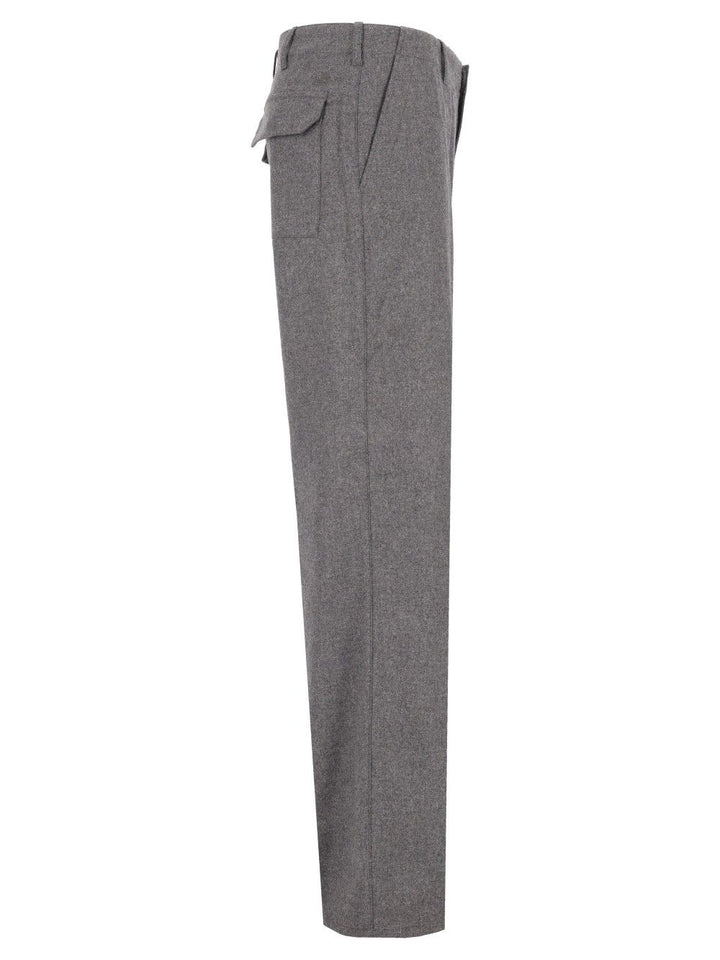 Etro Roma Sport  Wool Cashmere Trousers - Grey | ccc89b7e049057c3f92656f29ae882413d6f8081