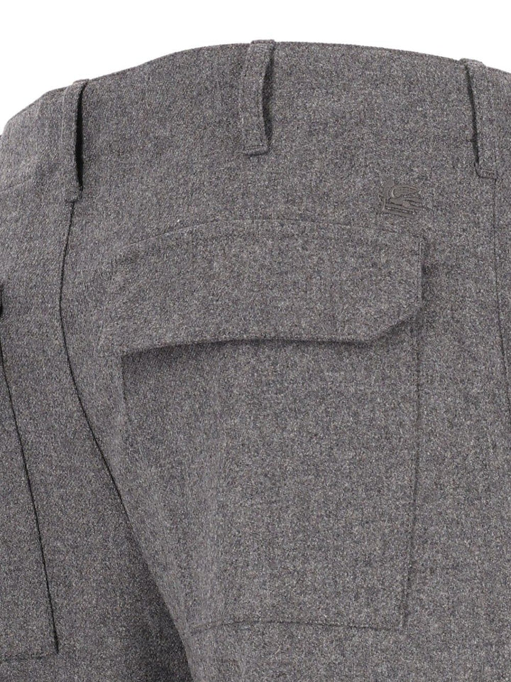 Etro Roma Sport  Wool Cashmere Trousers - Grey | 10f17b94f2b28bf3ea187ef0ae2f4f76de41b13c