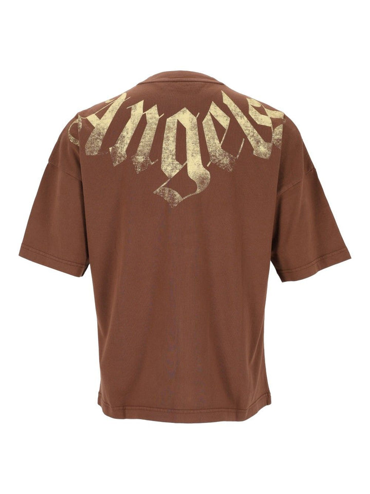 Palm Angels Big Neck T-Shirt - Brown | a15bfe881b72505f8f4f8ee2f2d0a4eb54b1f440
