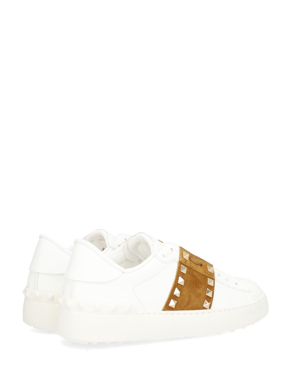 Valentino Garavani Rockstud Untitled Leather Sneakers - White | 958224390b8b430b7a9fc5a0e5156e8c61a930c9