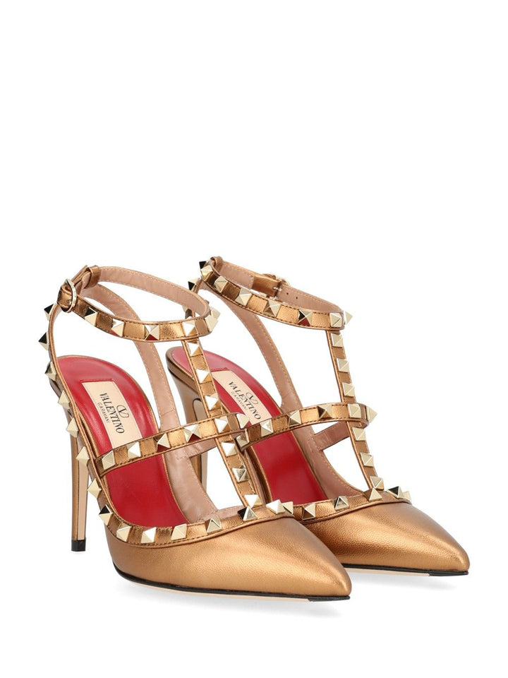 Valentino Garavani Rockstud Sandals - Gold | 404822fe5314f861be80388592d5e7504a7793ee
