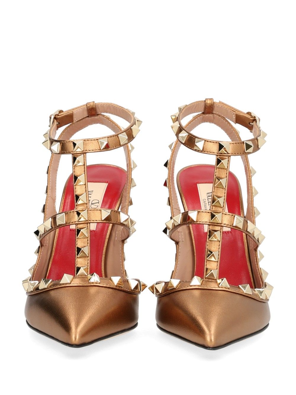 Valentino Garavani Rockstud Sandals - Gold | f07c7cf465e30c69017c87cf11d15c64104aded3