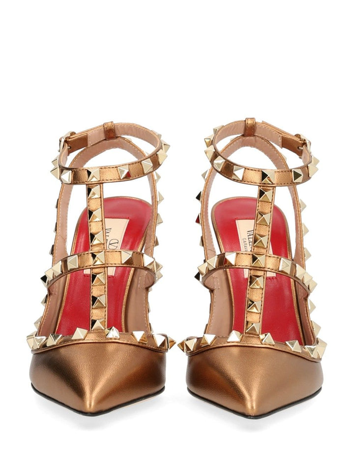 Valentino Garavani Rockstud Sandals - Gold | f07c7cf465e30c69017c87cf11d15c64104aded3