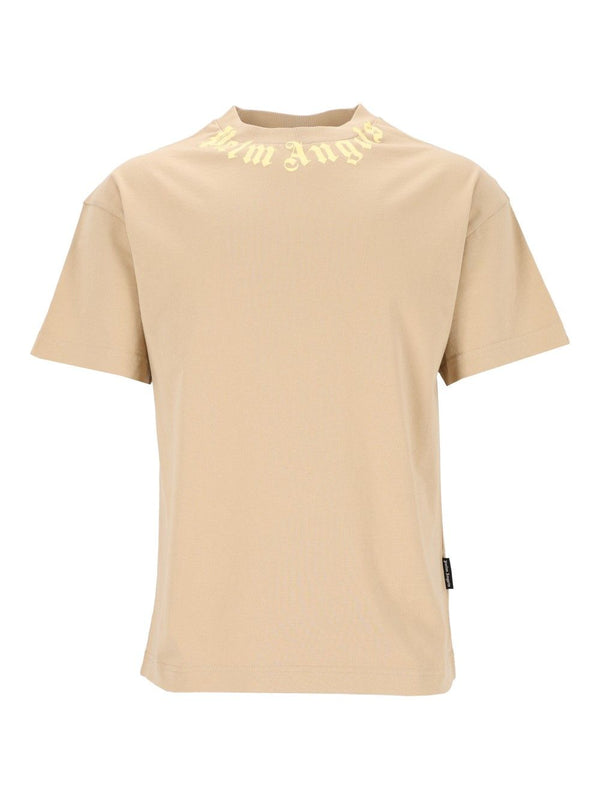 Neck Logo Regular Tee T-Shirt Beige