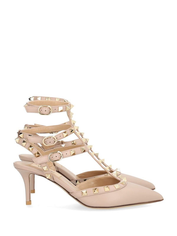 Rockstud Pumps With Straps Sandals Rose
