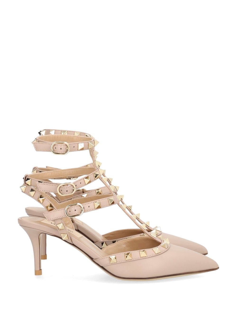 Valentino Garavani Rockstud Pumps With Straps Sandals - Rose | 0d81b6cde2d1cb7bb4b011b2072ca59e55263662