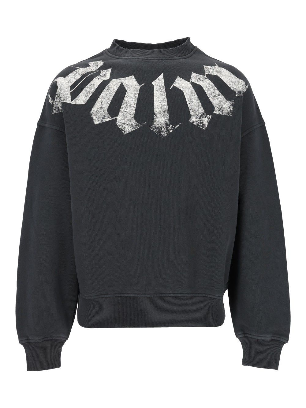 Palm Angels Sweatshirt With Lettering Sweatshirts - Black | a33ed3c9684770096d53620cec28d3a0426e5d8f