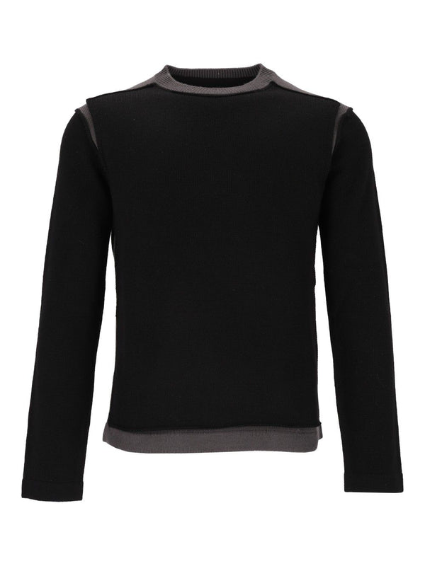 Crew Neck Sweater Knitwear Black
