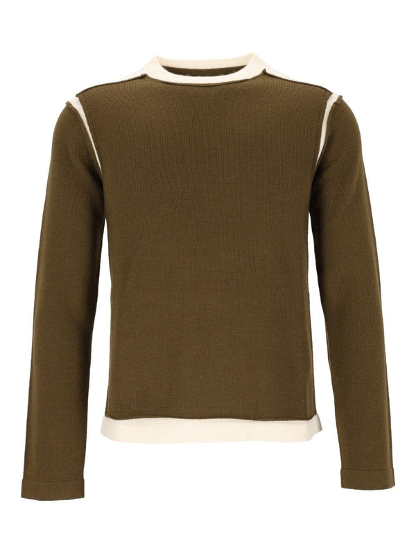 Crew Neck Sweater Knitwear Green