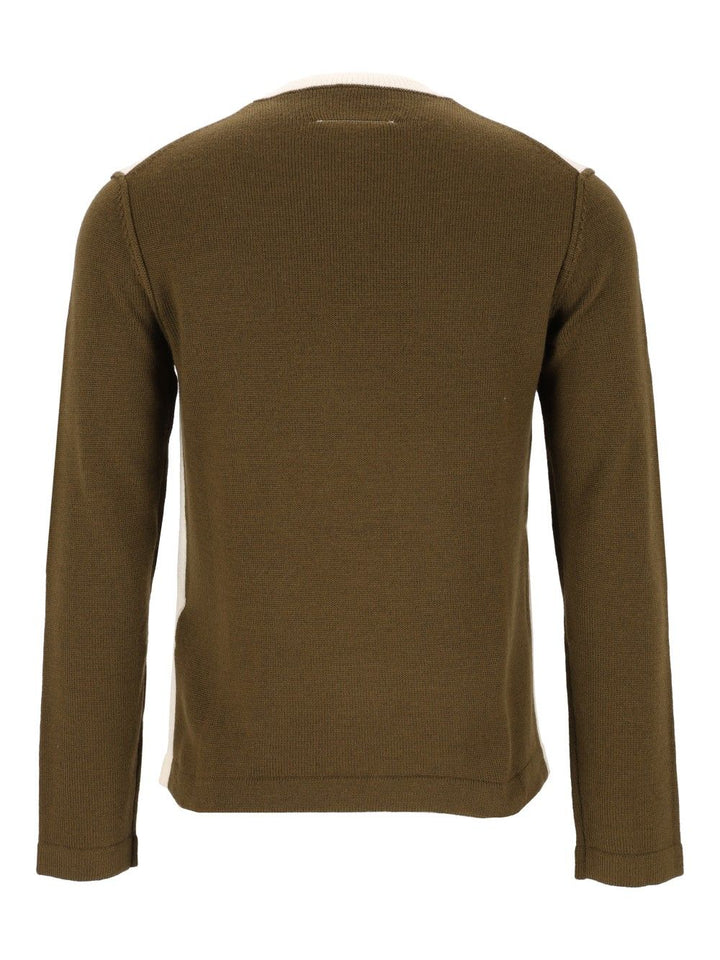 Mm6 Maison Margiela Crew Neck Sweater Knitwear - Green | b4f56b9023500176eac84bca3c31465721d4a317