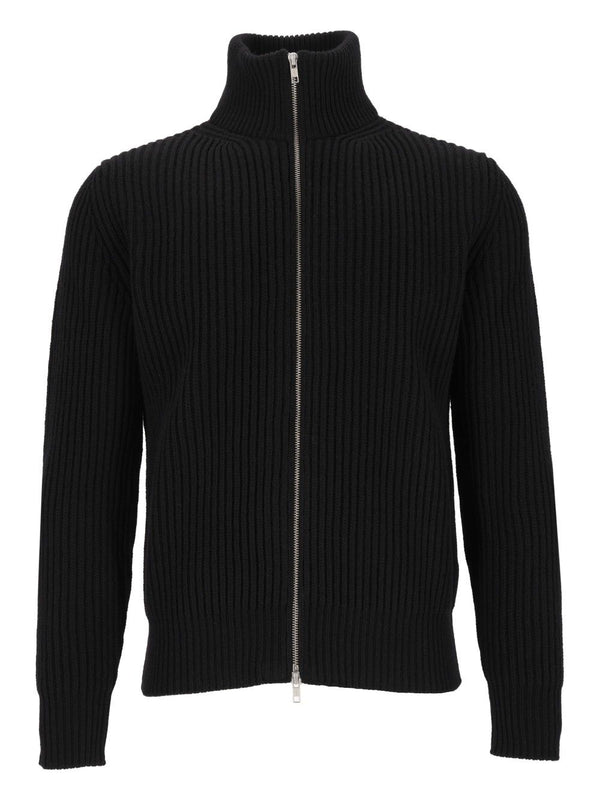 Ribbed Knit Jacket Black