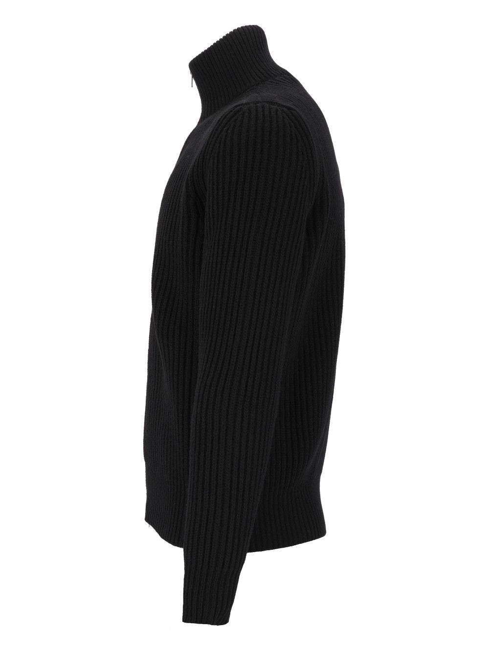 Mm6 Maison Margiela Ribbed Knit Jacket Jackets - Black | 0d6341d830c4a159a16593d63dcd96fb05f0a480