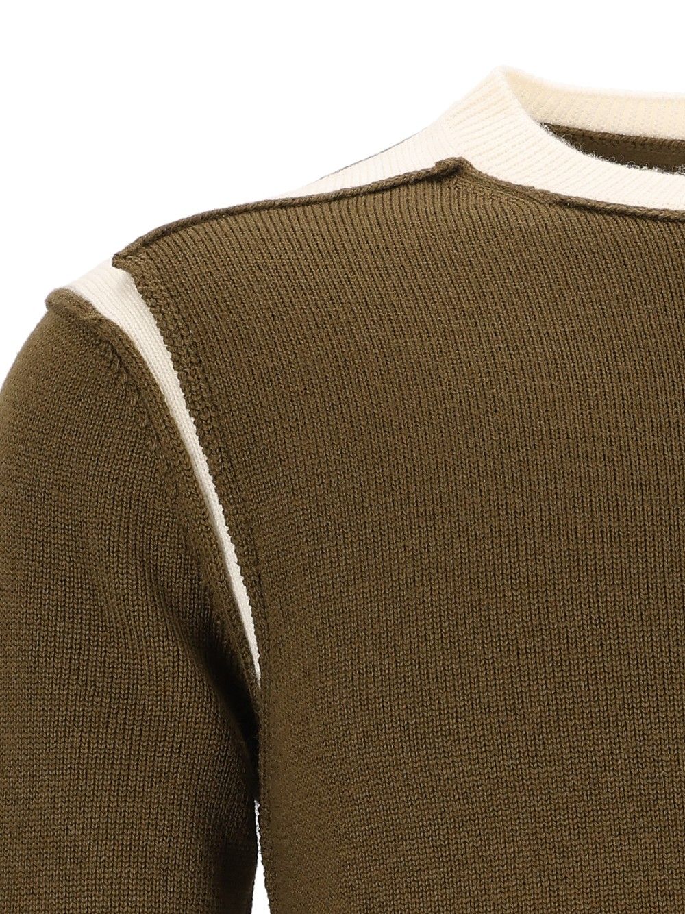 Mm6 Maison Margiela Crew Neck Sweater Knitwear - Green | 12563a0e1bc85da4a86097ad418c7853f809a54a