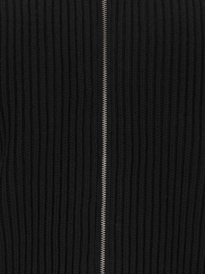Mm6 Maison Margiela Ribbed Knit Jacket Jackets - Black | fbff770e44515a6b2f35a4d3a4ca28b5e6d8e435