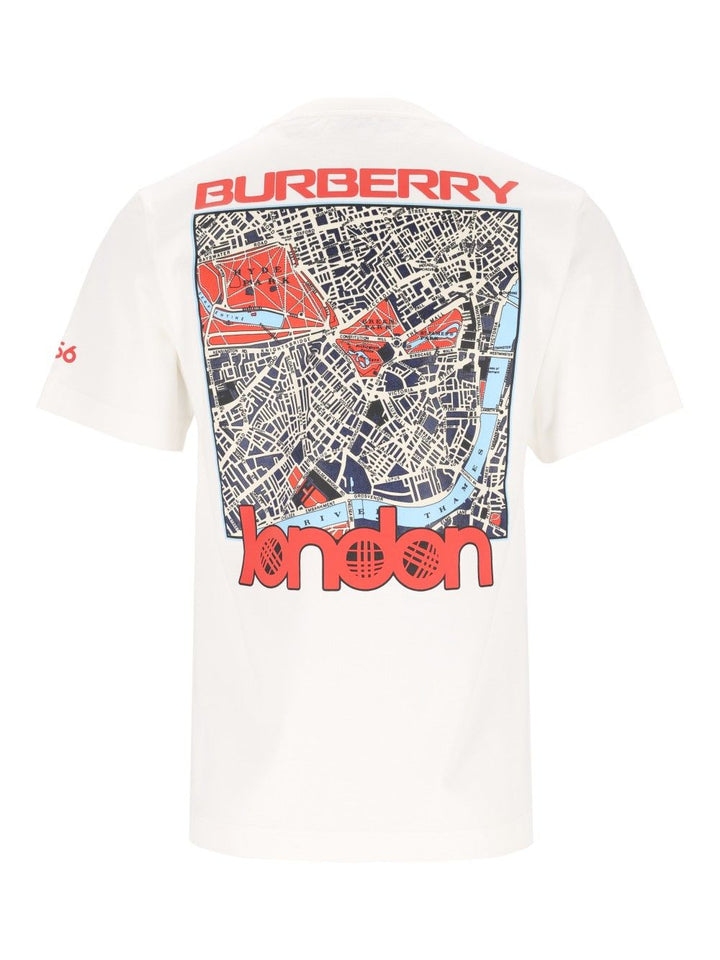 Burberry London Map Cotton T-Shirt - White | e353d7af0aa0779252541628f7d9c47a3dd67d17