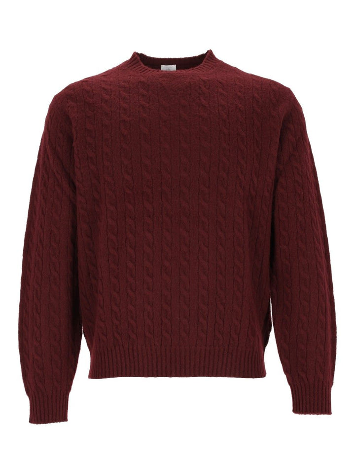 Eleventy Cable-Knit Jumper Knitwear - Bordeaux | 4bca3ac8e74830c30fe0dd4bbd76727cb6f2cf88