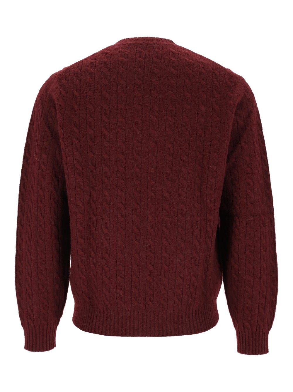 Eleventy Cable-Knit Jumper Knitwear - Bordeaux | f5928ee57838126794360518de39dad2b8db013b