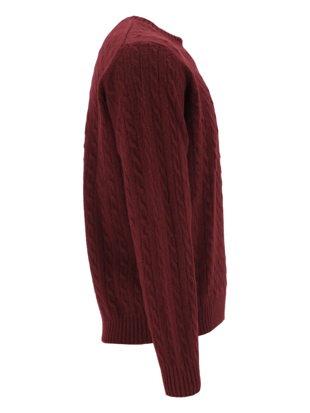 Eleventy Cable-Knit Jumper Knitwear - Bordeaux | 56160ee3d911263ed3d348ac5f41a9959553713b