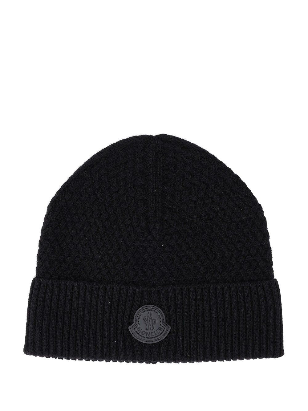 Moncler Beanie With Logo Hats - Black | b205352720a83fcfbc94a95ac72fc7866b867476