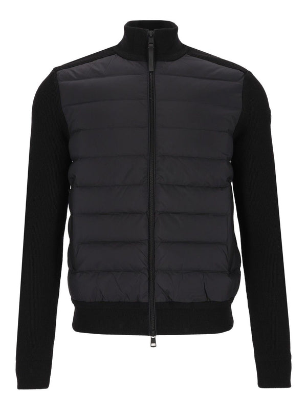 Quilted Zipped Jacket Knitwear Black