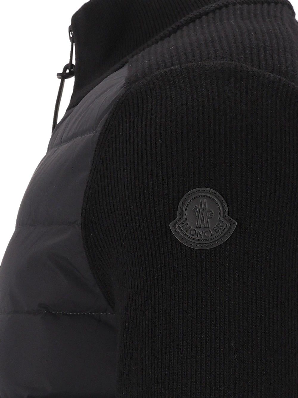 Moncler Quilted Zipped Jacket Knitwear - Black | 3bef22d5529aaa5412a3f7333e286326b182b205