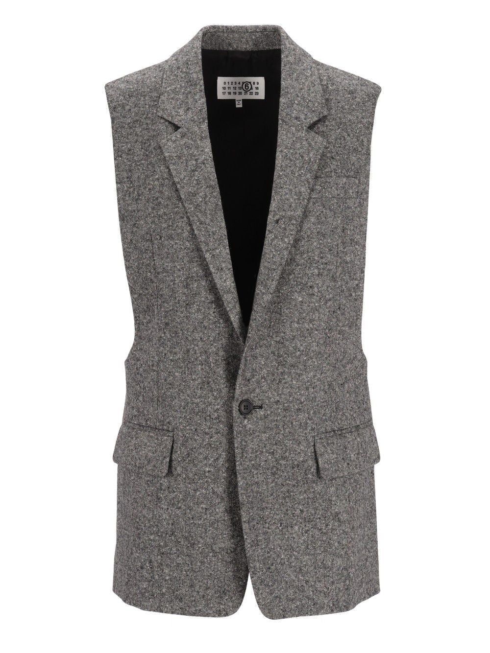 Mm6 Maison Margiela Merino Wool Knitted Vest Jackets - Grey | b1000b8f20d6972e3017d9cbf9a27d309e7b8a88