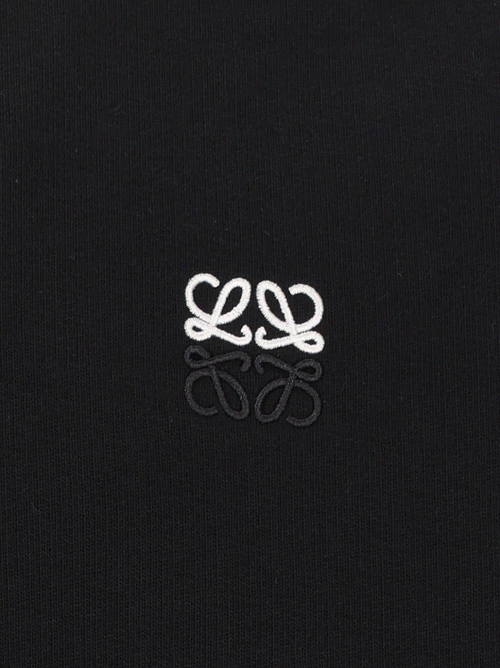 Loewe Zip-Up Hoodie Sweatshirts - Black | 4b7d96a5651257db2de7b1f5476d1596fc738736
