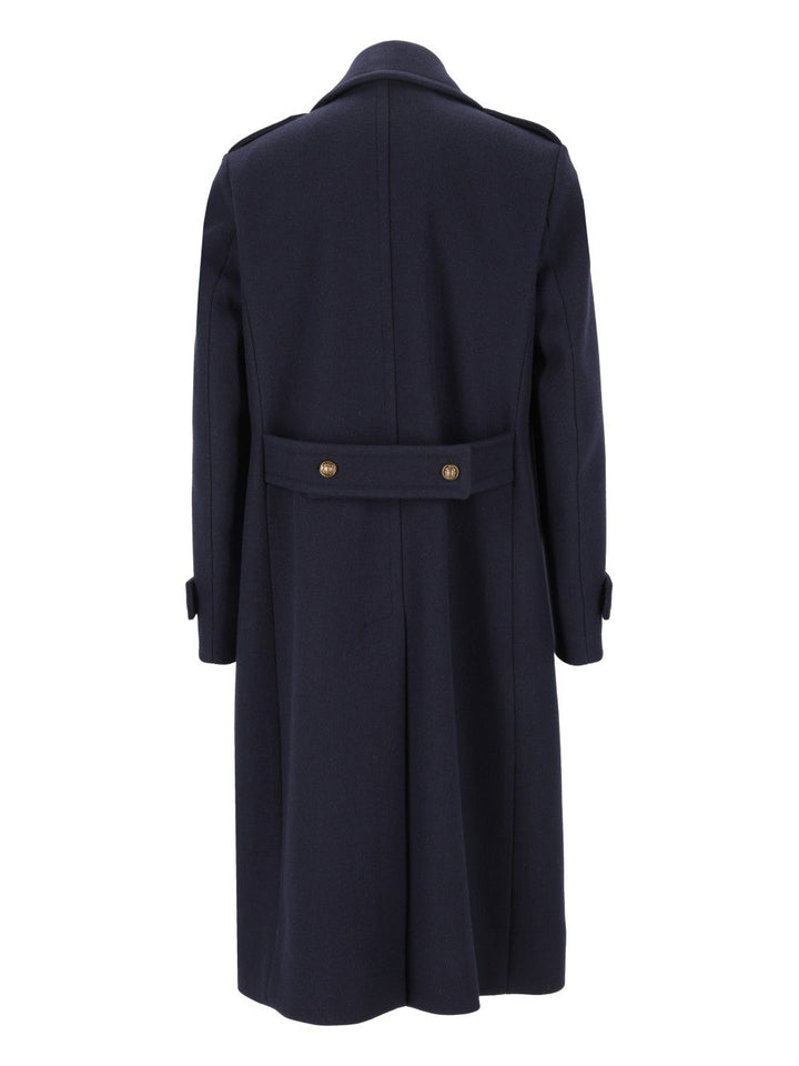 Dolce & Gabbana Double-Breasted Coat Coats - Blue | 8381b57369933af9262f952f5d4e344f27ffee15