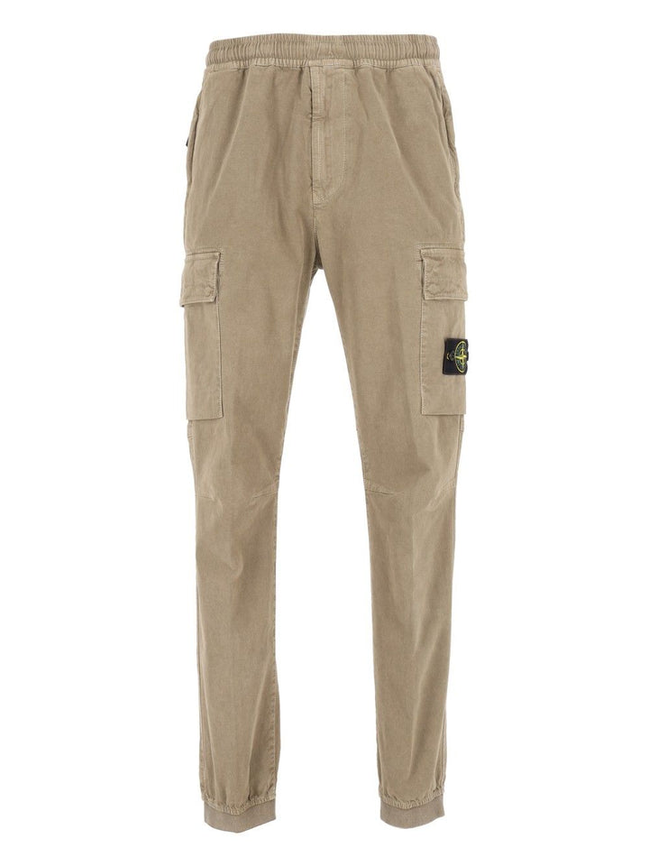 Stone Island Vintage-Effect Stretch Trousers - Green | 925babba87ee27ae134d5361c3f97ad75dd3b550