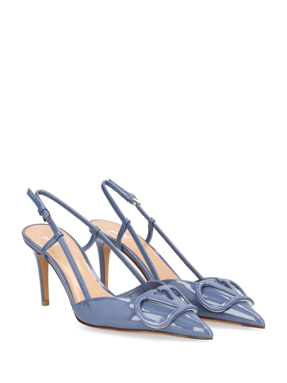 Valentino Garavani Vlogo Signature Patent Leather Slingback Pumps - Light blue | 07f8b4d6d50d2791640befb3db9cd899c5bfa9d6