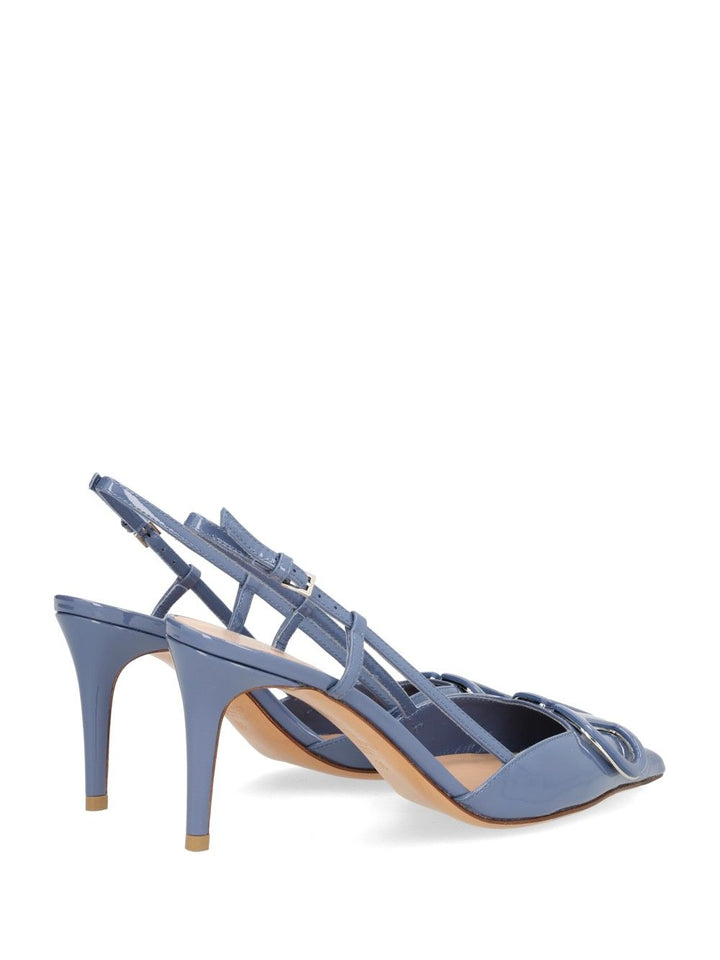 Valentino Garavani Vlogo Signature Patent Leather Slingback Pumps - Light blue | d89dba2f3c886c19c3fd0d05166f802c69edf401