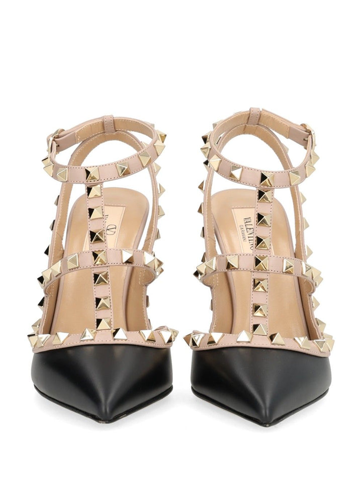 Valentino Garavani Rockstud Patent Leather Pumps Sandals - Black | 6bb897fa85bd09e65eedd14030f4be3985186219