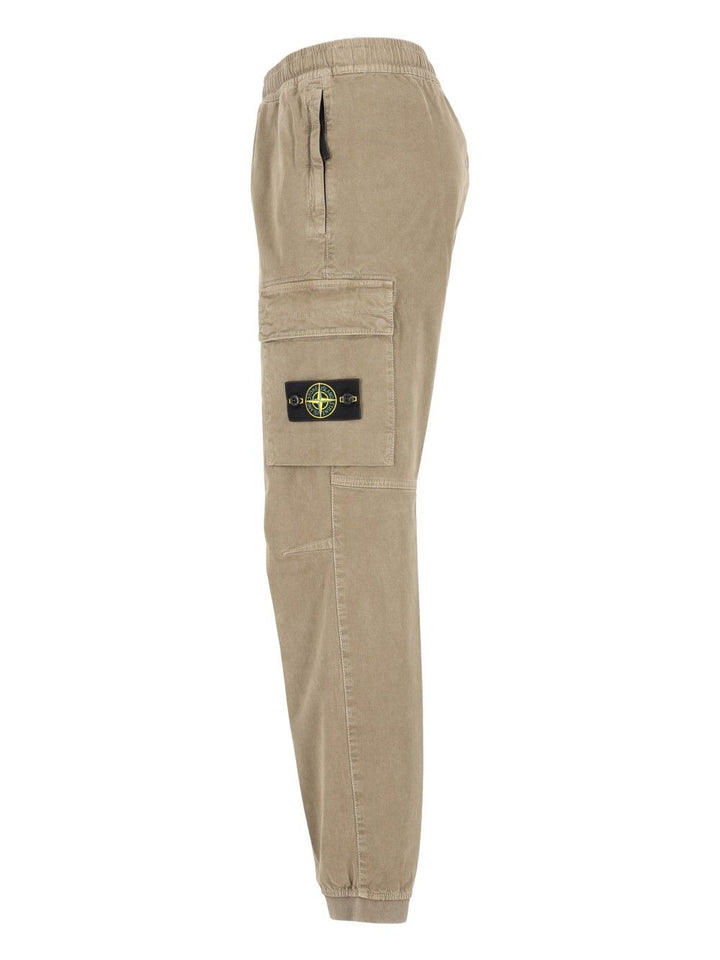 Stone Island Vintage-Effect Stretch Trousers - Green | 3510c38db6a5d852d29edbd79831e35758175419