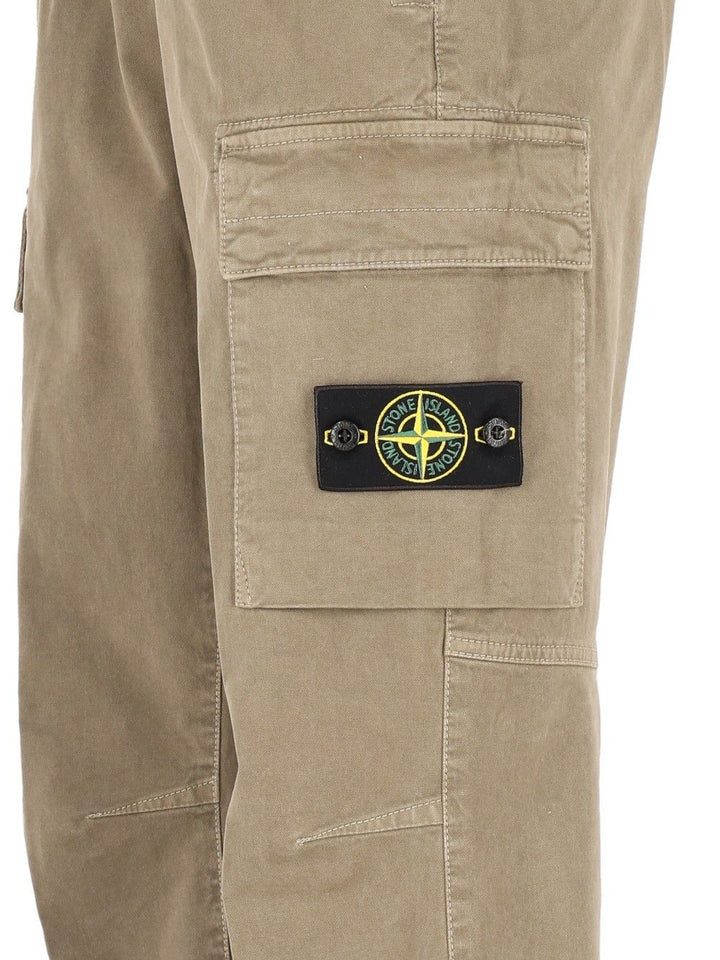 Stone Island Vintage-Effect Stretch Trousers - Green | e3e62d428cbb5282464b8d34fa9c261cb7d9c401