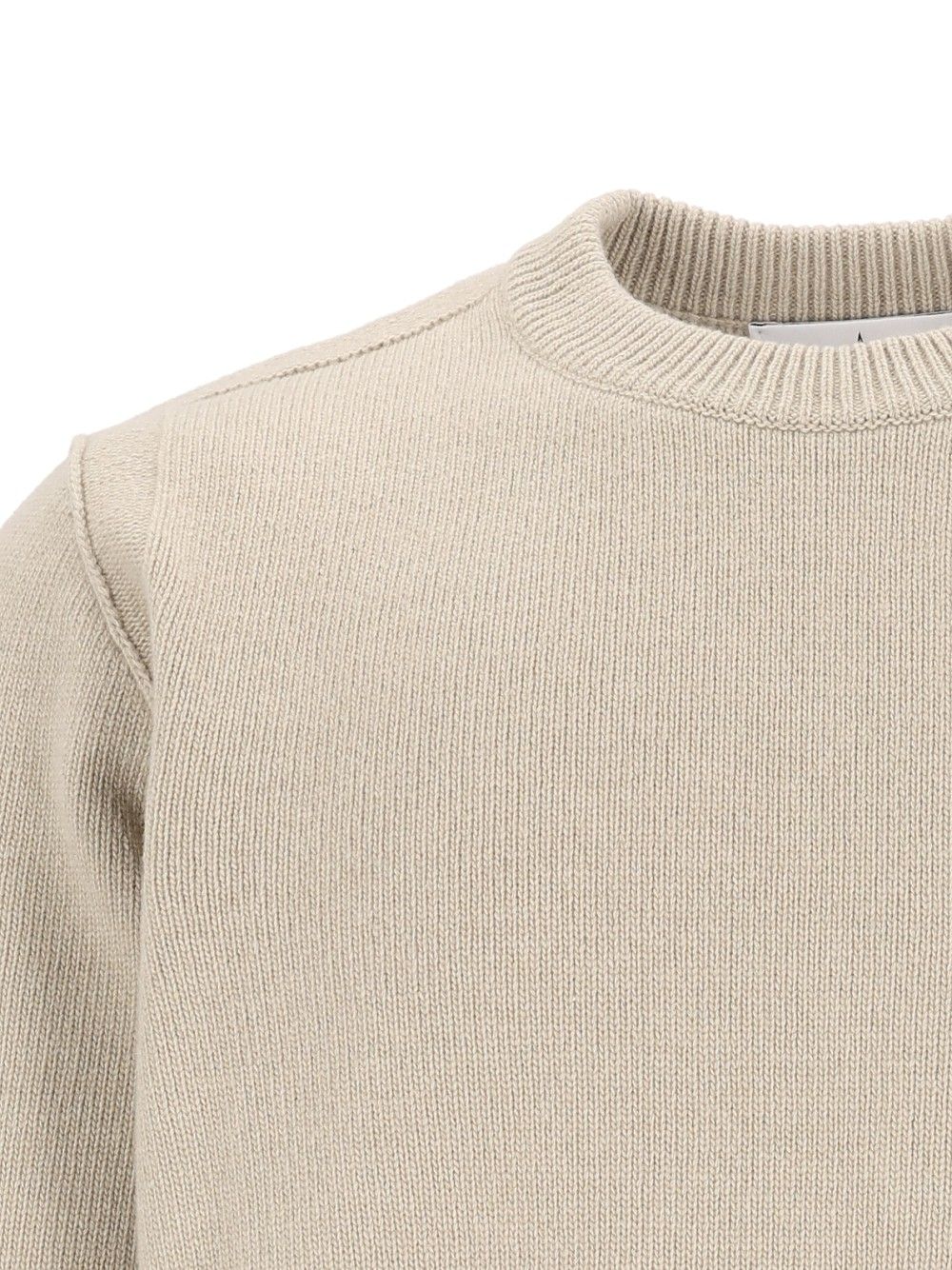 Stone Island Lambswool Crew Neck Sweater Sweatshirts - Beige | 356b62a7ac32bfcf2b21622da3f21fd486d5ca3c
