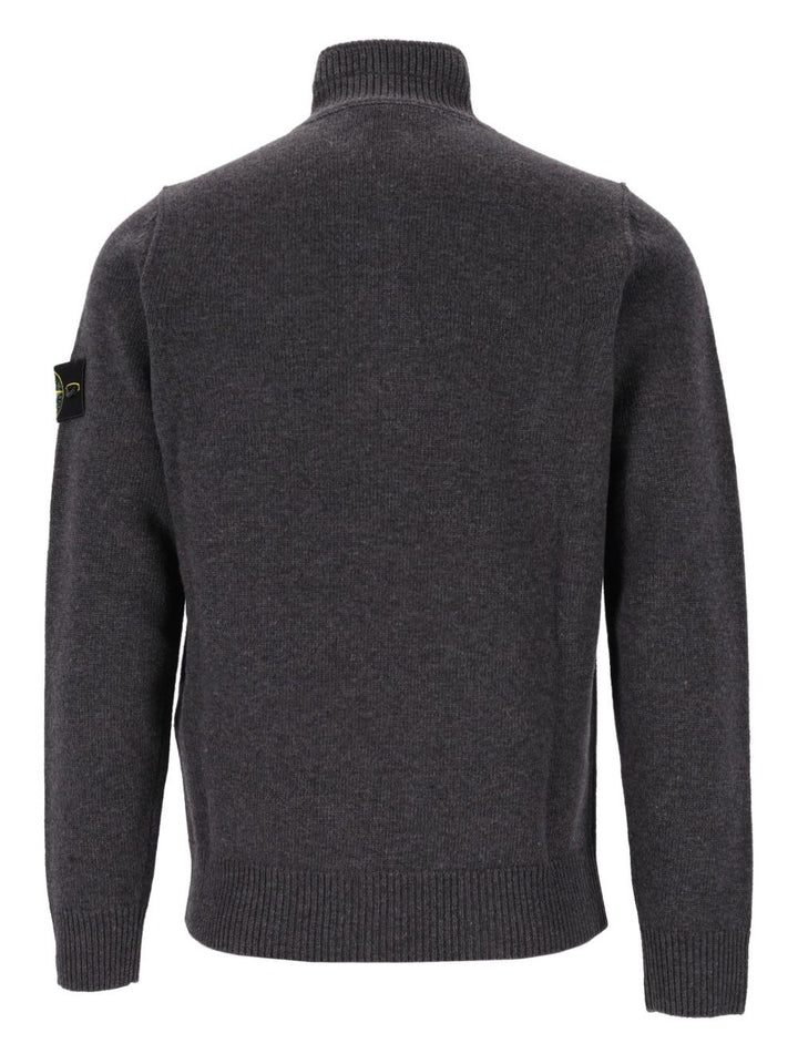 Stone Island Short Zip Sweater Knitwear - Grey | e601122ffcc0647b9e5e6cb7d5859ec391e30b86