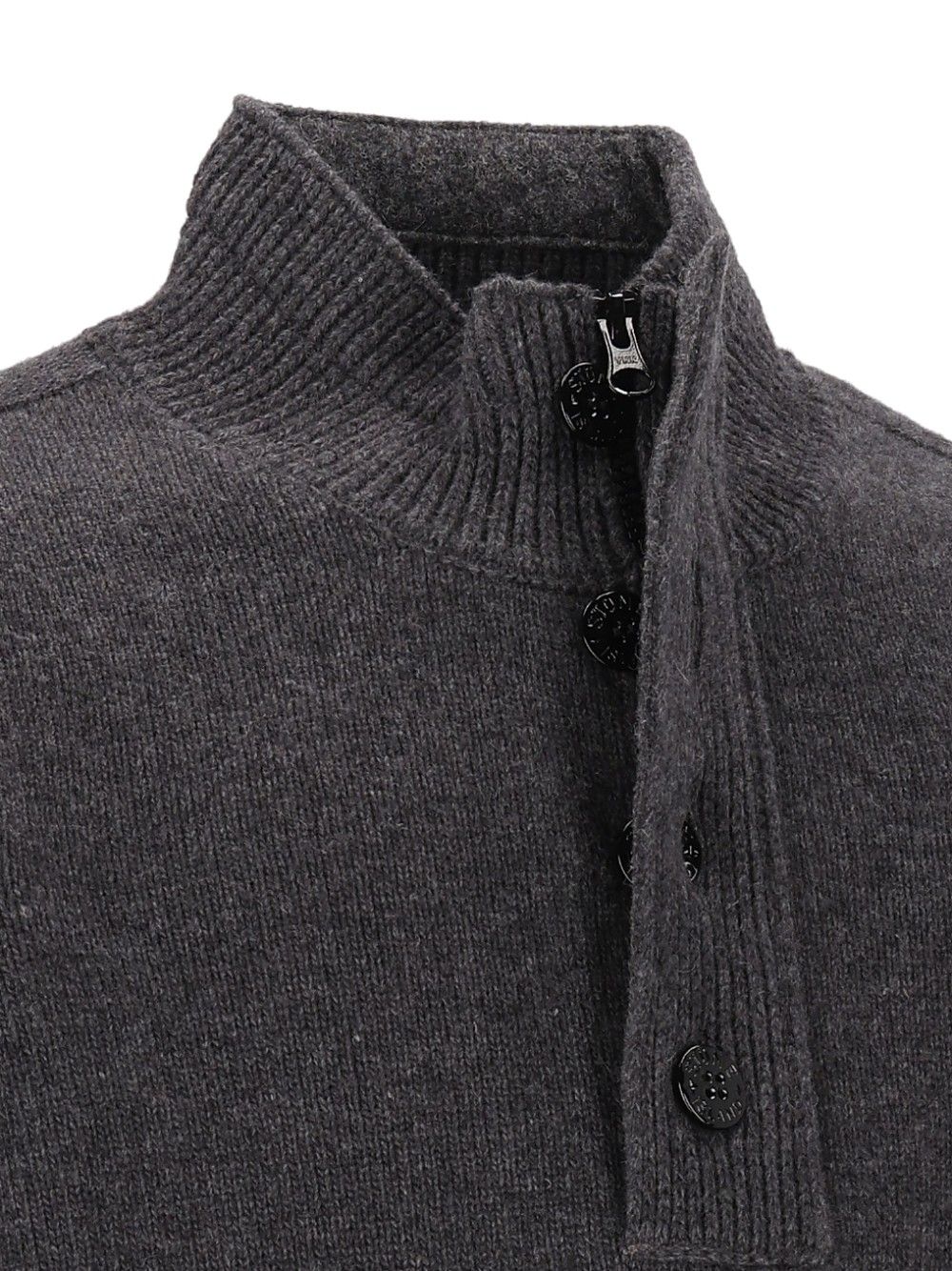 Stone Island Short Zip Sweater Knitwear - Grey | 1214161626f082cac1414000958de651285c81a9