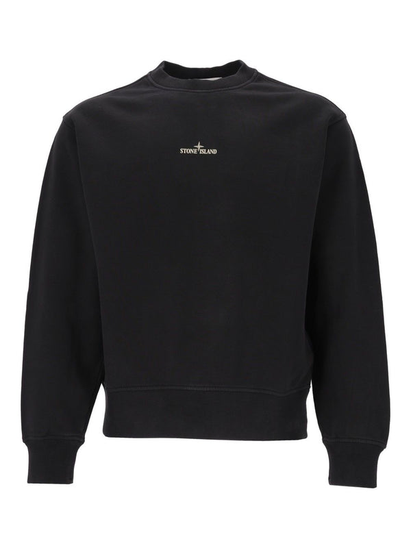 Organic Cotton Fleece Crewneck Sweatshirt Sweatshirts Black