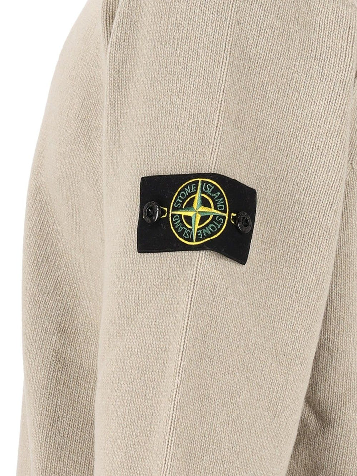 Stone Island Lambswool Crew Neck Sweater Sweatshirts - Beige | 235c15c7bd0b917631462b6d458015f6224d2f94