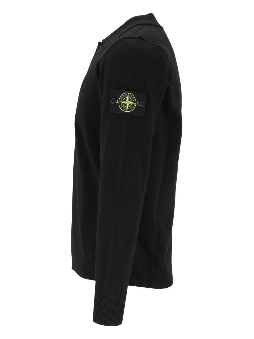 Stone Island Rws Geelong Lightweight Wool Polo Sweater Knitwear - Black | d33e5d77effe99efc54d7551680379d6b6cbe314