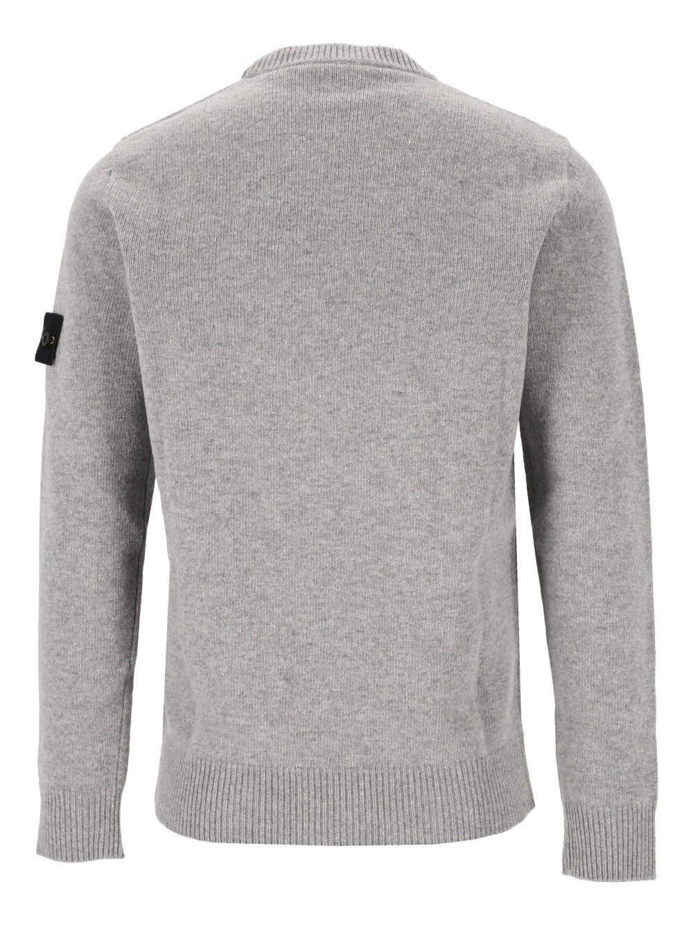 Stone Island Lambswool Crew Neck Sweater Sweatshirts - Grey | 7919f272a8531de9aa76f005078ab6efcf821ad7