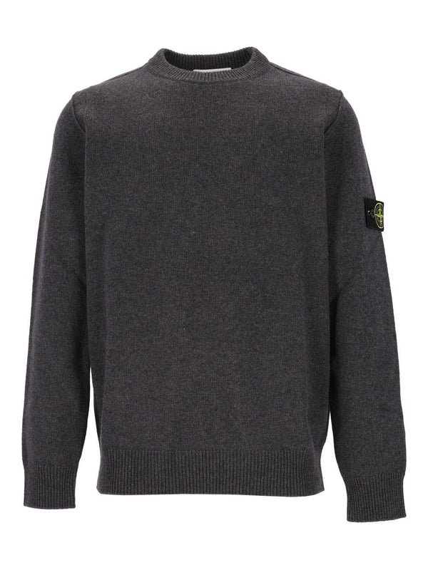 Lambswool Crew Neck Sweater Sweatshirts Grey