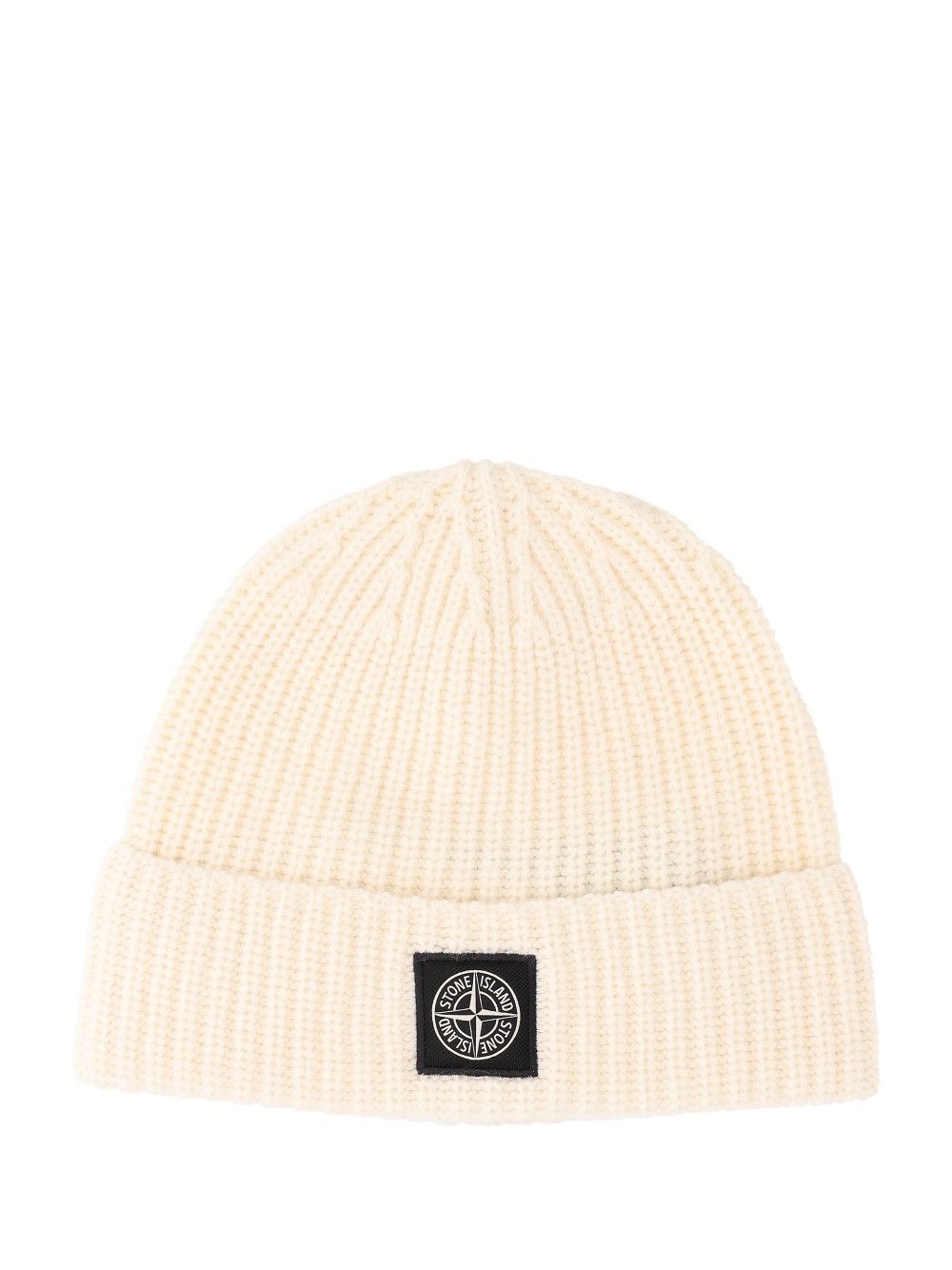 Stone Island Geelong Rws Wool Beanie Hats - White | 916bcd54057a58b77b62064caa96c6d1a645bca5