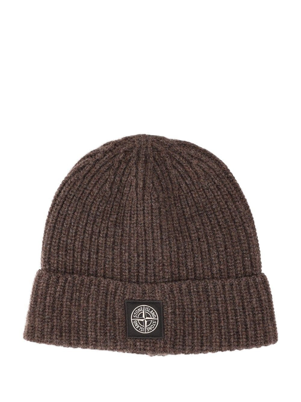Stone Island Geelong Rws Wool Beanie Hats - Brown | 2acd52a0affe9056eb630a74b4179adc6d4481a1