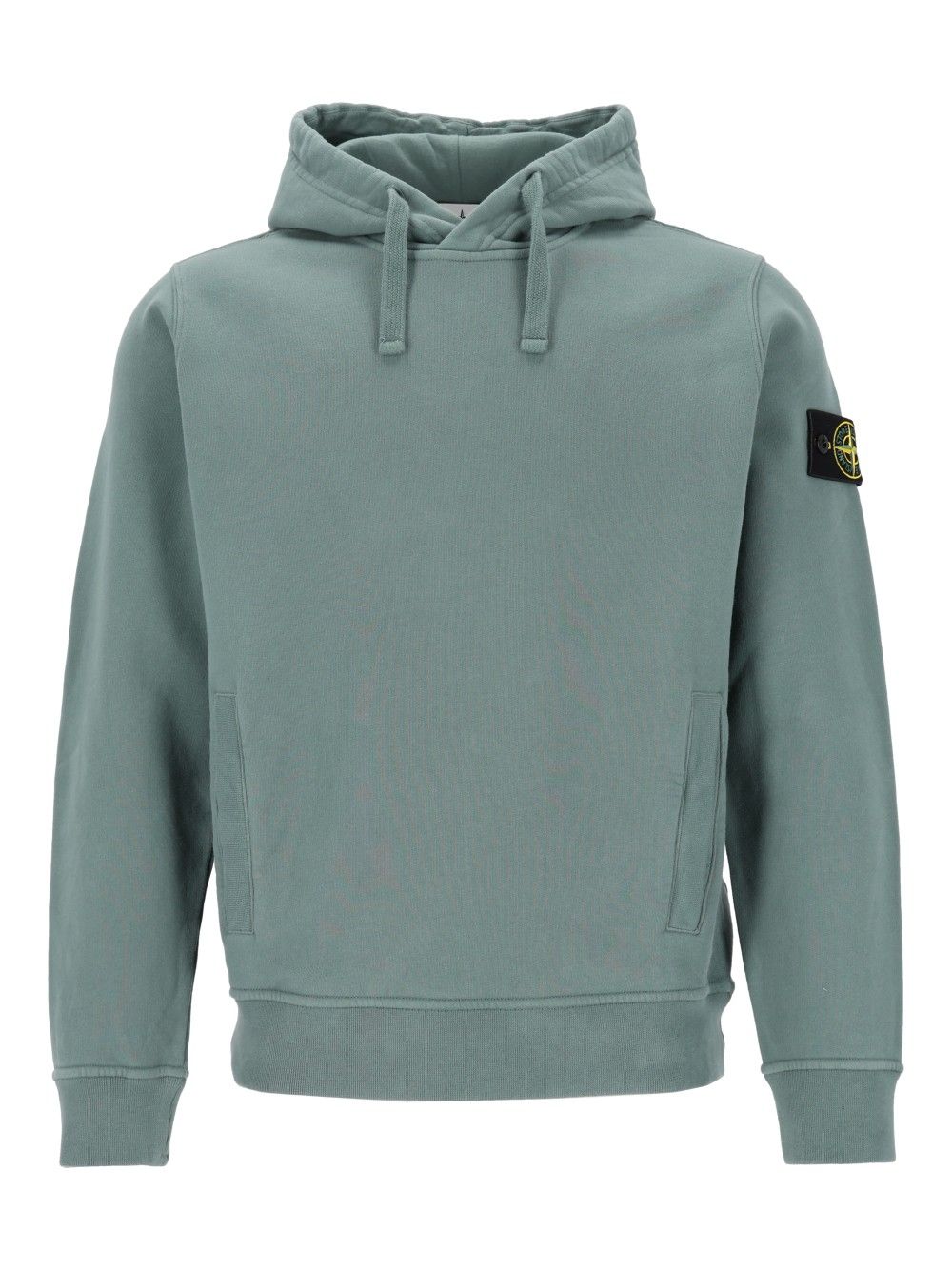 Stone Island Brushed Organic Cotton Hoodie Sweatshirts - Green | 203ff1b7b09cd8f4f0bbda8afd48fa382878228b