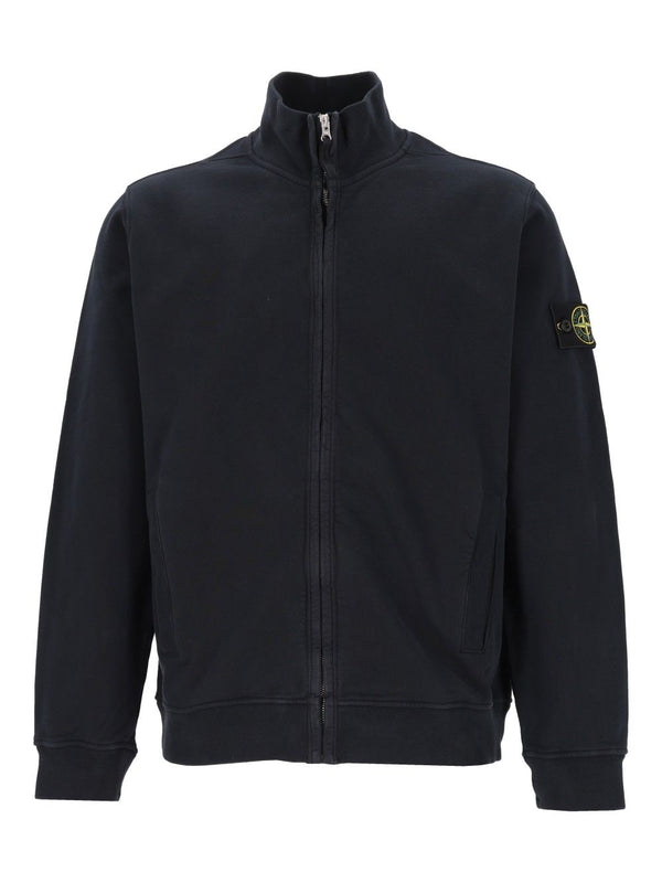 Fleece Track Jacket Knitwear Blue