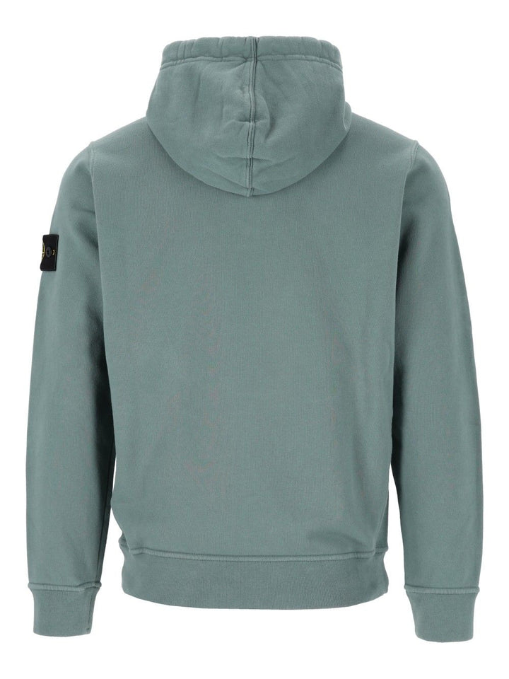 Stone Island Brushed Organic Cotton Hoodie Sweatshirts - Green | c5b3692fb87af8e54e50cb4c3ddabaabc9cd13db