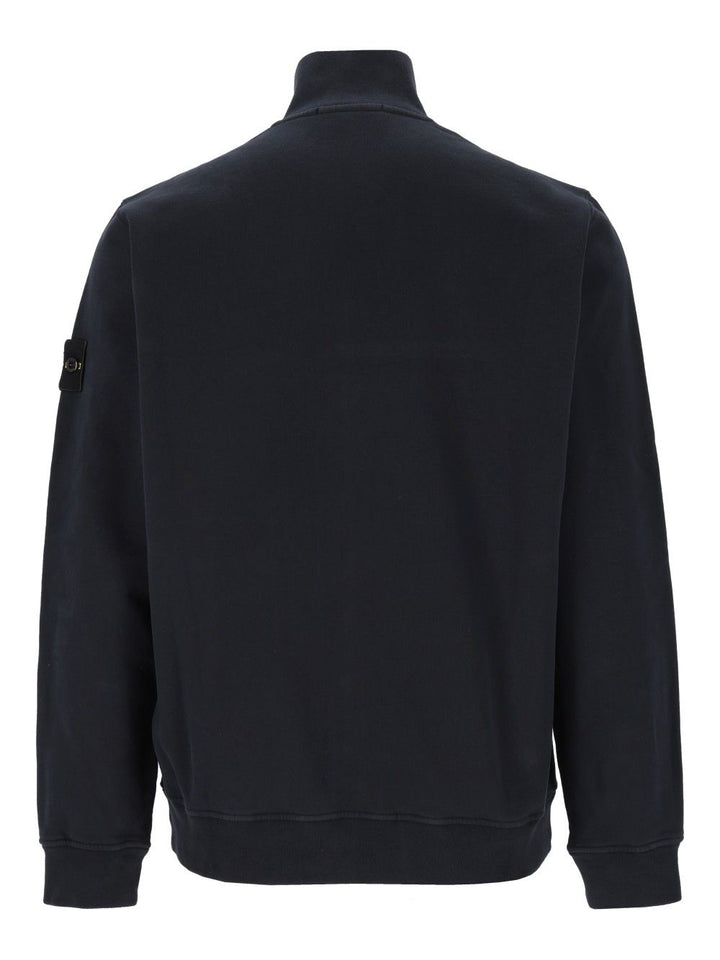 Stone Island Fleece Track Jacket Knitwear - Blue | 23e82c48b4b2778a7591ffe96b14ec07ec361b1e